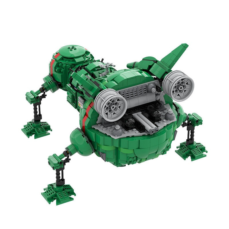 Retro Green Sci-Fi Shuttle MOC Spacecraft Building Kit - 5