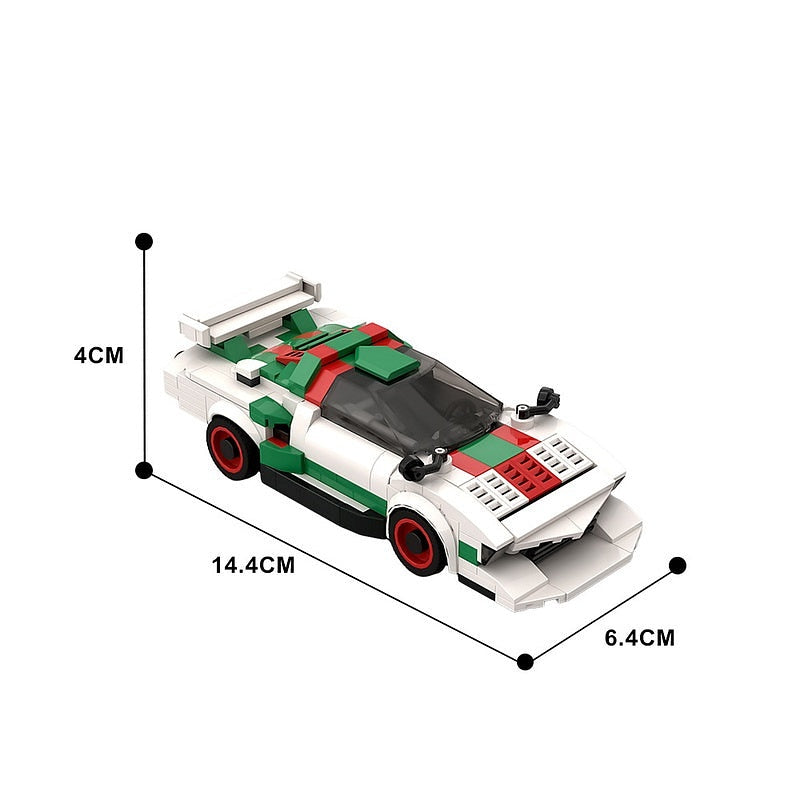 Retro Group 5 Turbo Racing Car MOC Building Kit | Vintage Sports Vehicle - 4