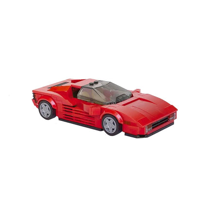 Retro Italian Sports Car MOC Building Kit | 8-Wide Classic Vehicle Model - 1