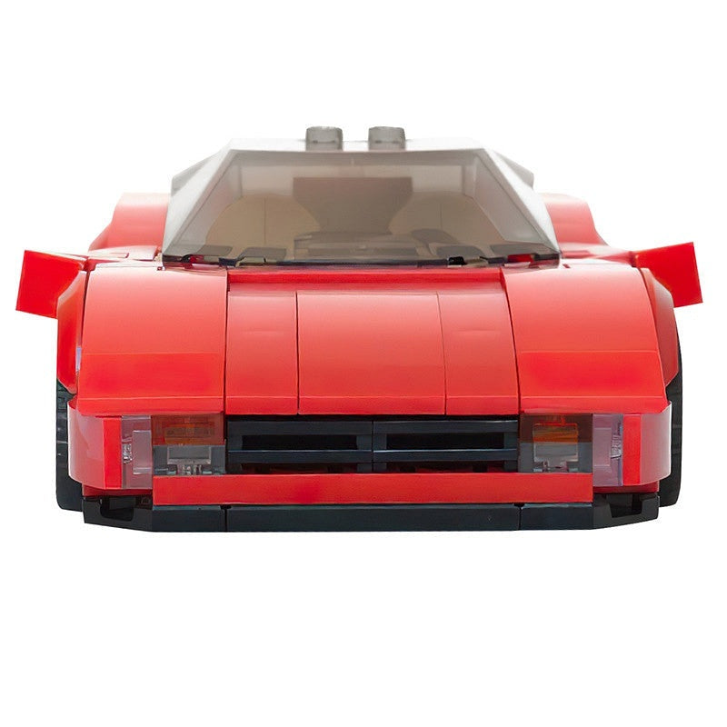 Retro Italian Sports Car MOC Building Kit | 8-Wide Classic Vehicle Model - 3