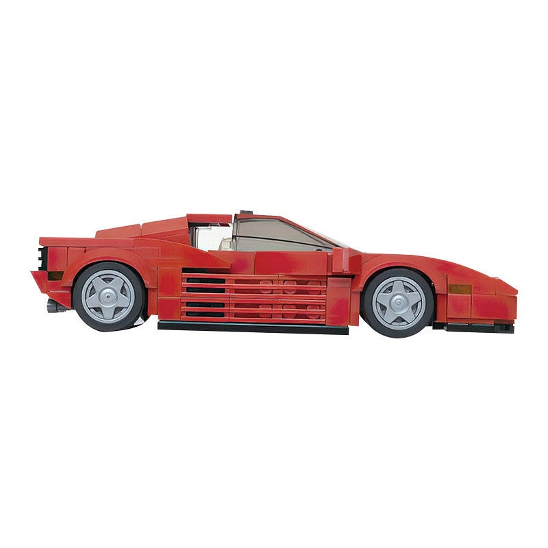 Retro Italian Sports Car MOC Building Kit | 8-Wide Classic Vehicle Model - 4
