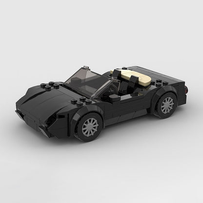 Retro Japanese Roadster Sports Car Building Kit | LEGO-Compatible MOC - 8