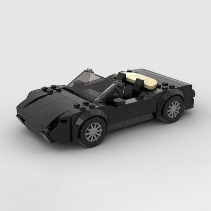Retro Japanese Roadster Sports Car MOC Building Kit - 4