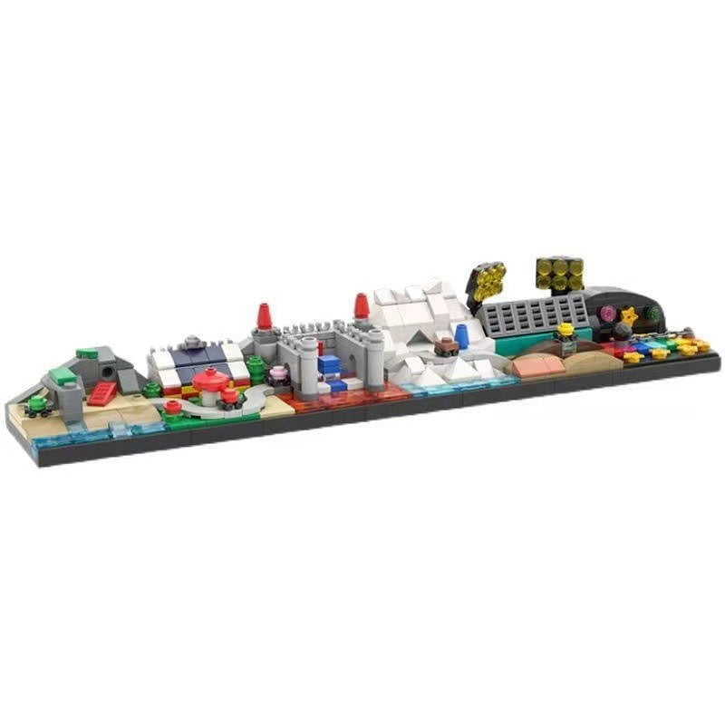 Retro Kart Racing Skyline Building Kit | LEGO-Compatible MOC - 3