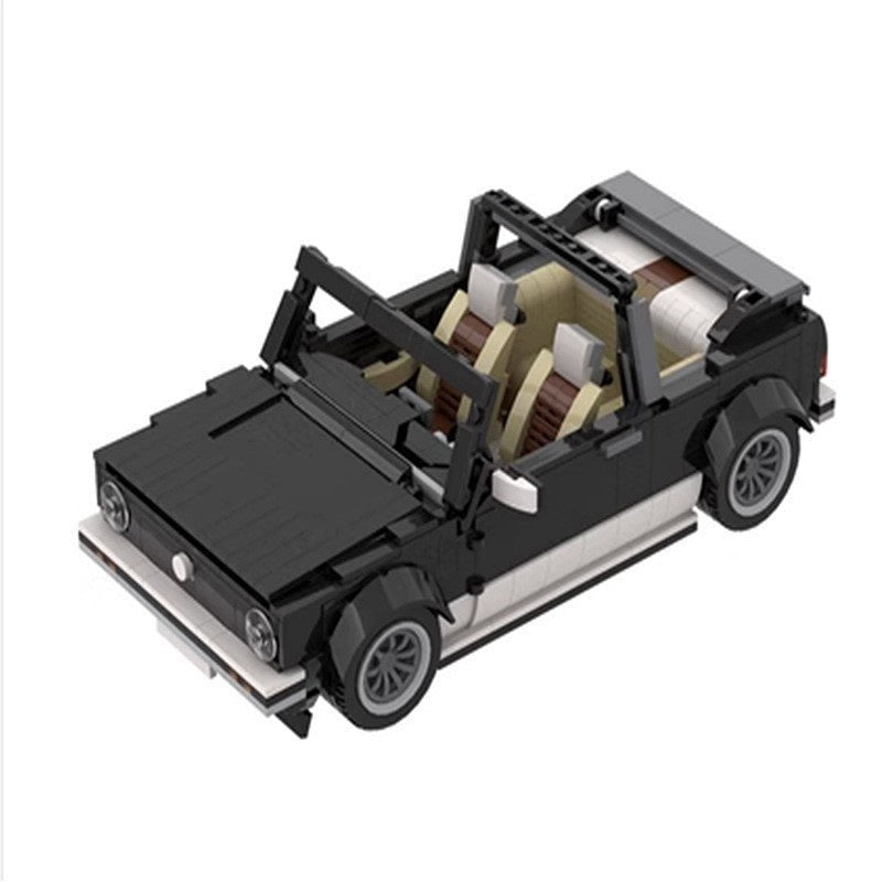 Retro MK1 Style Convertible MOC Building Kit | Vintage Sports Car Model - 3