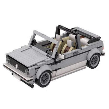 Retro MK1 Style Convertible MOC Building Kit | Vintage Sports Car Model - 5