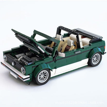 Retro MK1 Style Convertible MOC Building Kit | Vintage Sports Car Model - 9