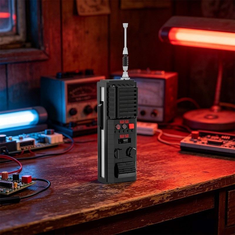 Retro Mystery Walkie-Talkie Prop MOC Building Kit | Vintage Display Model - 5