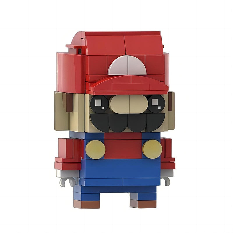 Retro Plumber Adventure BrickHeadz Building Kit | LEGO-Compatible MOC  - 2