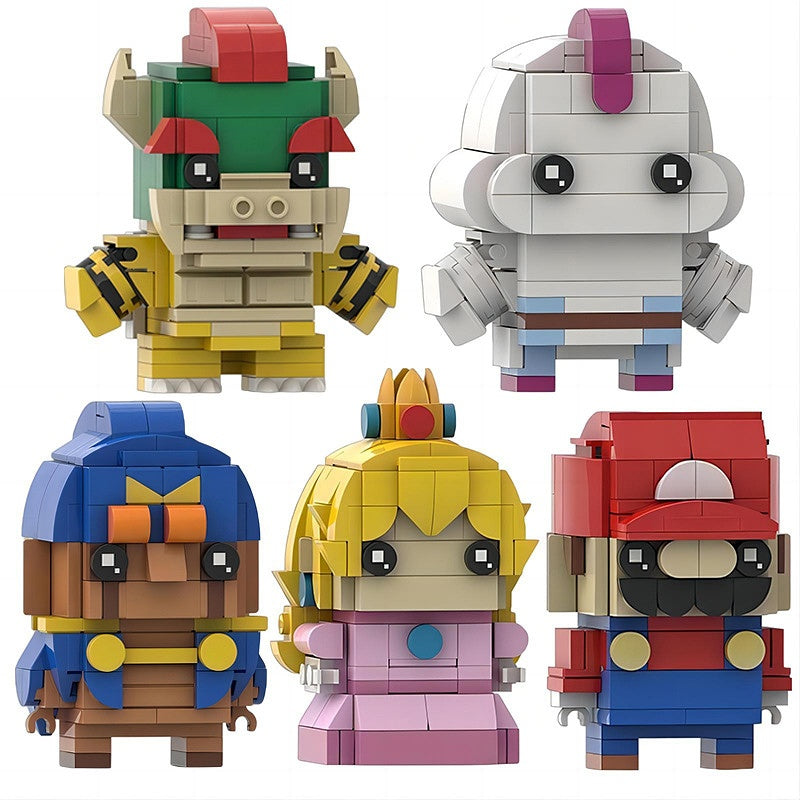 Retro Plumber Adventure BrickHeadz Building Kit | LEGO-Compatible MOC  - 7