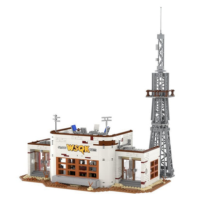 Retro Radio Station WSQK Building Kit | Compatible with LEGO MOC - 1