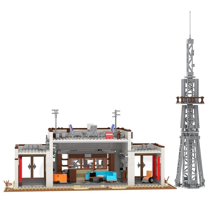 Retro Radio Station WSQK Building Kit | Compatible with LEGO MOC - 2