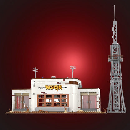 Retro Radio Station WSQK Building Kit | Compatible with LEGO MOC - 6