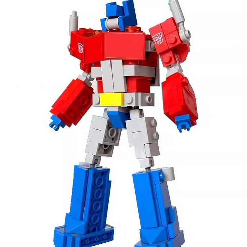 Retro Red & Blue Hero Robot MOC Building Kit - 1
