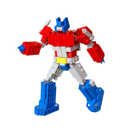 Retro Red & Blue Hero Robot MOC Building Kit - 2