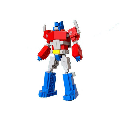 Retro Red & Blue Hero Robot MOC Building Kit - 4