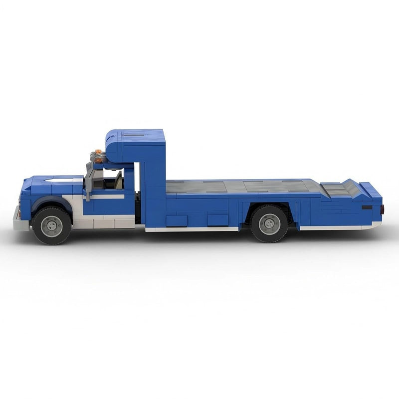 Retro Rig Flatbed Truck MOC Building Kit | Cargo Transport Vehicle - 1