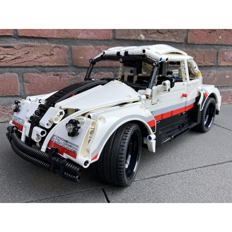 Retro Rounded Compact Coupe MOC Building Kit - 1
