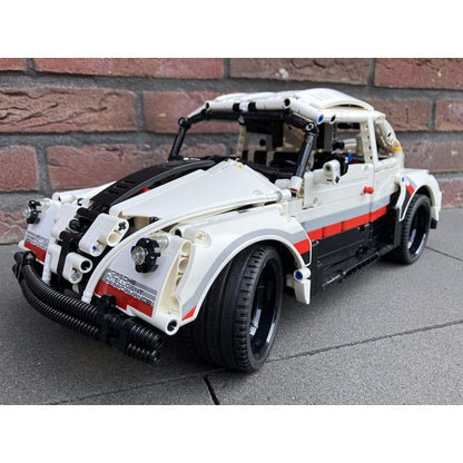 Retro Rounded Compact Coupe MOC Building Kit - 1