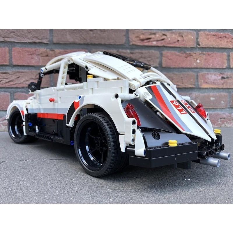 Retro Rounded Compact Coupe MOC Building Kit - 2