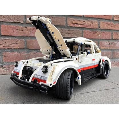 Retro Rounded Compact Coupe MOC Building Kit - 4