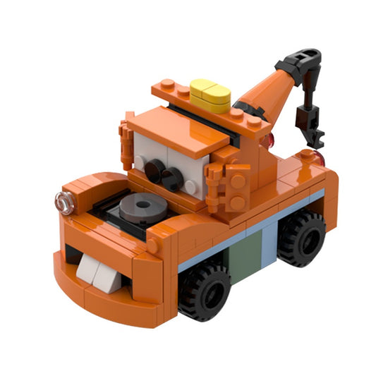 Retro Rust Tow Truck Building Kit | 6 Stud Wide | LEGO-Compatible MOC - 2