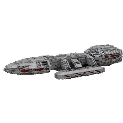 Retro Sci-Fi Capital Space Battleship MOC Building Kit - 1