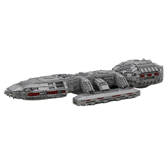 Retro Sci-Fi Capital Space Battleship MOC Building Kit - 1