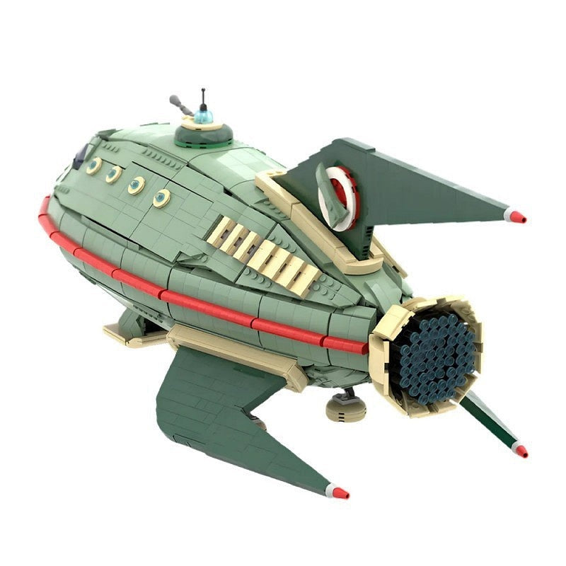 Retro Sci-Fi Cargo Starship MOC Spacecraft Building Kit - 3