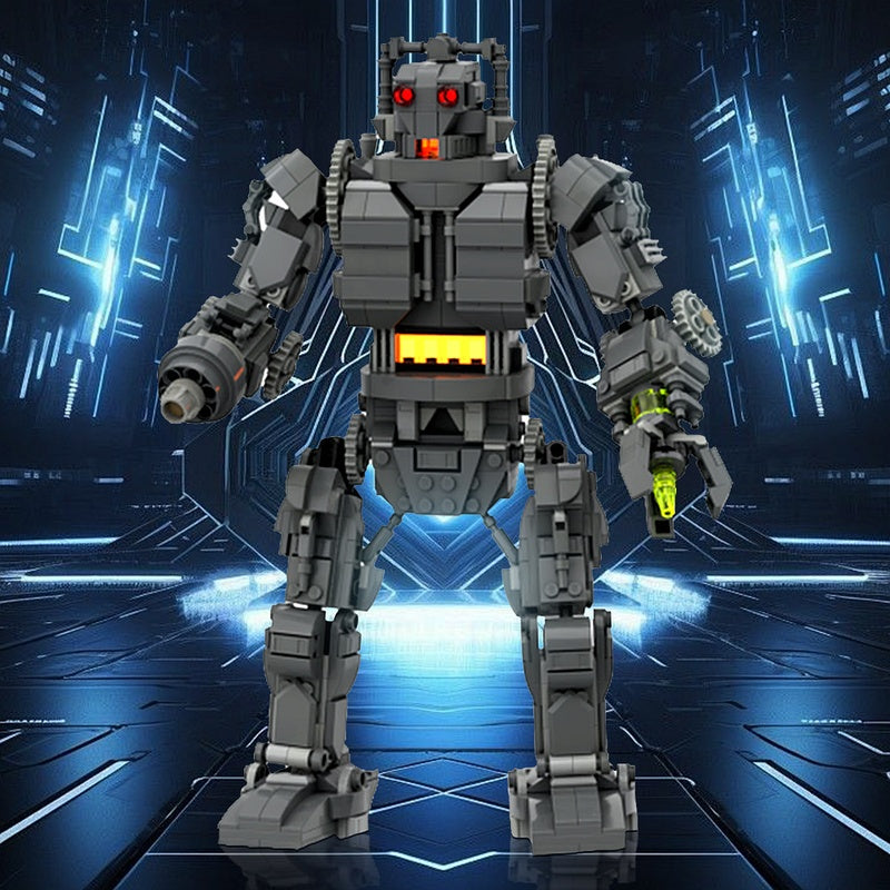 Retro Sci-Fi Cyborg King Mech Building Kit | LEGO-Compatible MOC - 1