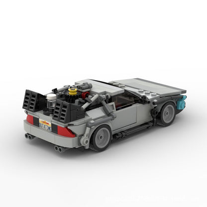 Retro Time Machine Gullwing Car Building Kit | LEGO-Compatible MOC - 2