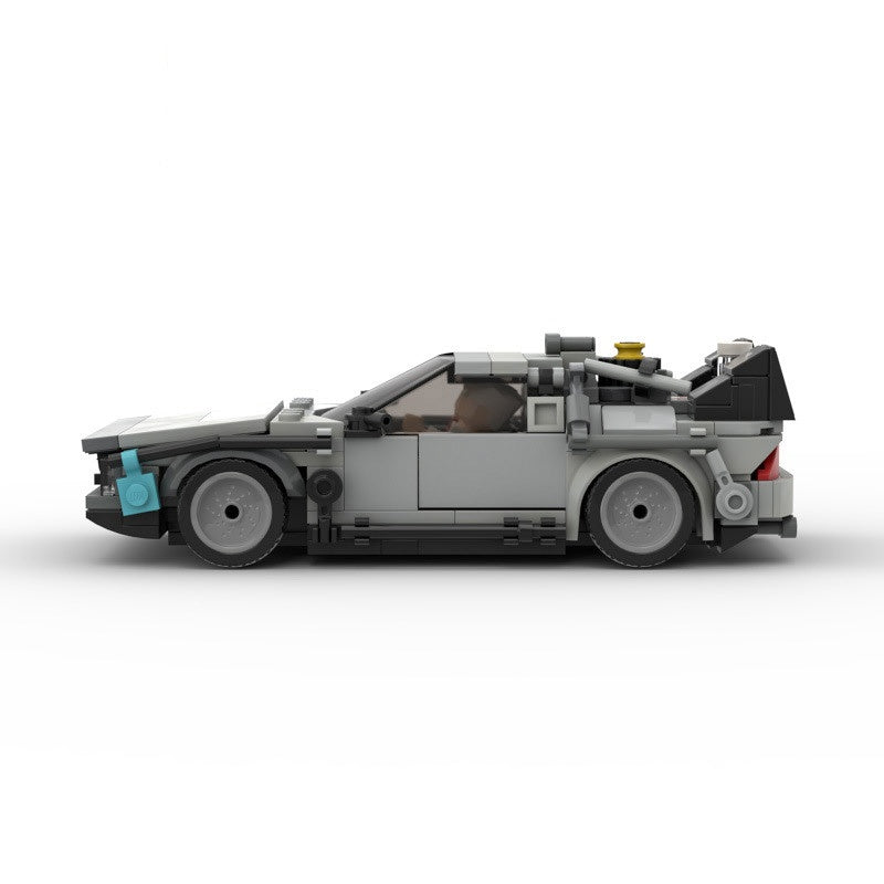 Retro Time Machine Gullwing Car Building Kit | LEGO-Compatible MOC - 3