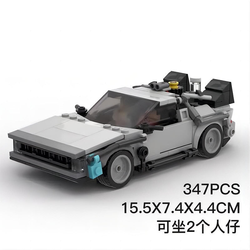 Retro Time Machine MOC Building Kit | Gullwing Futuristic Car Model - 5