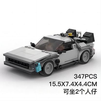 Retro Time Machine MOC Building Kit | Gullwing Futuristic Car Model - 5