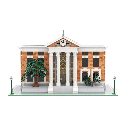 Retro Time Travel Courthouse Plaza Modular Building Kit | Compatible MOC - 2