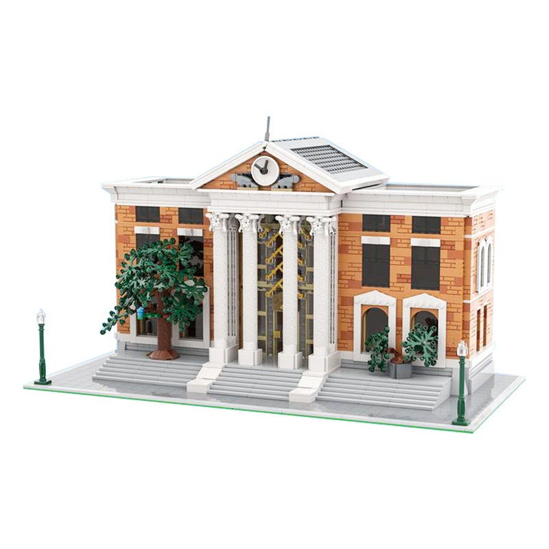 Retro Time Travel Courthouse Plaza Modular Building Kit | Compatible MOC - 3