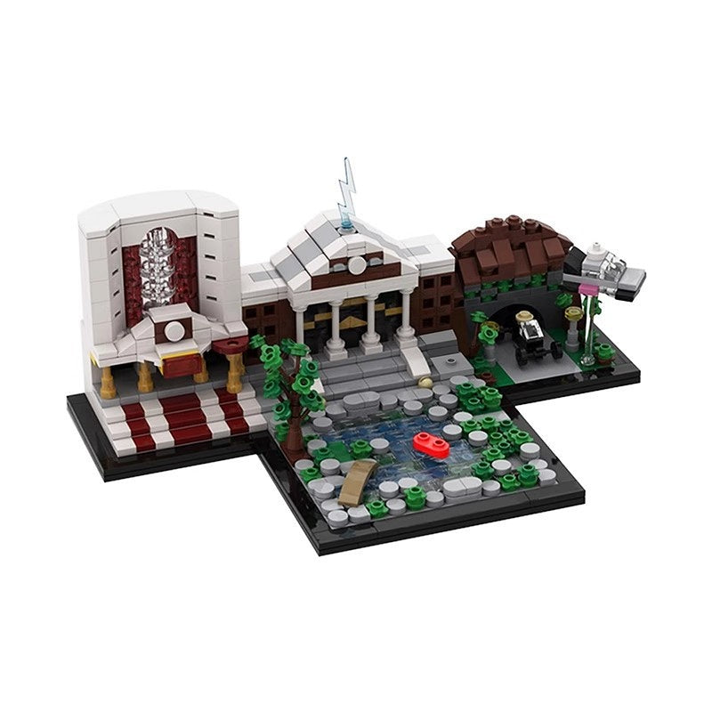 Retro Time Travel Skyline Architecture Building Kit | LEGO-Compatible MOC - 3