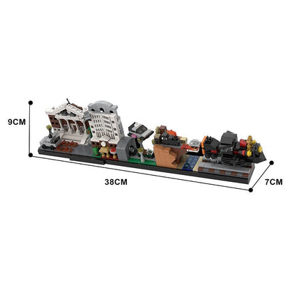 Retro Time Travel Skyline MOC Building Kit - 4