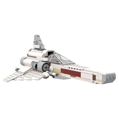 Retro Twin-Engine Space Fighter MOC Building Kit - 4