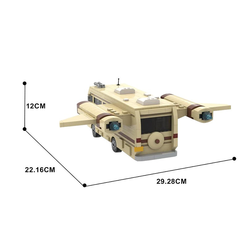 Retro Winged Space Camper Building Kit | Space RV LEGO-Compatible - 4