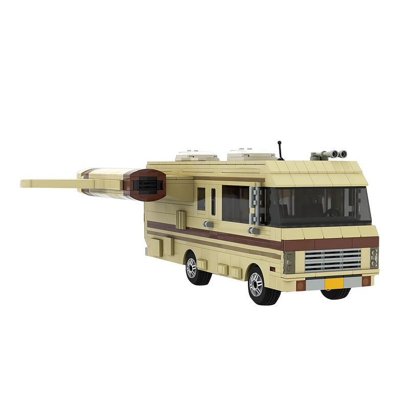 Retro Winged Space Camper MOC Building Kit | Futuristic Space RV - 6