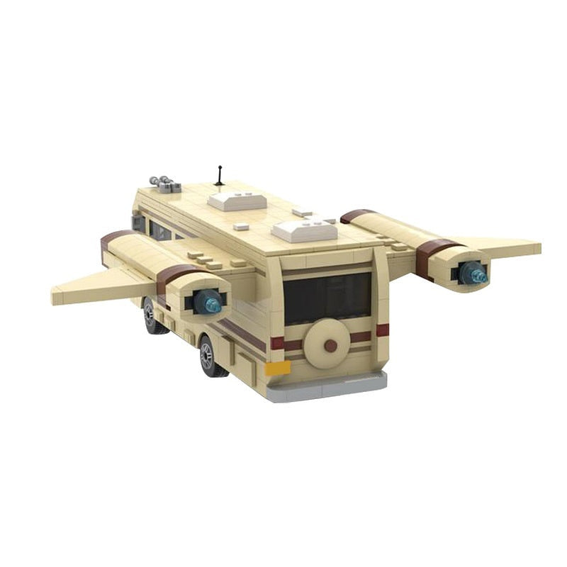 Retro Winged Space Camper MOC Building Kit | Futuristic Space RV - 7