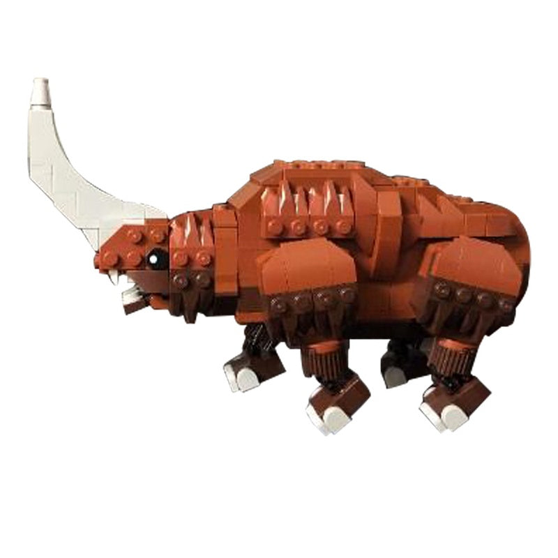 Rhinoceros-Like Horned Alien Beast MOC Building Kit - 4