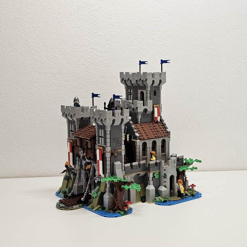 Riverside Fortress Castle MOC Medieval Architecture Building Kit - 2