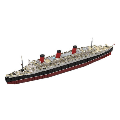 RMS Queen Mary Ocean Liner Building Kit | 1:325 Scale LEGO-Compatible MOC - 2
