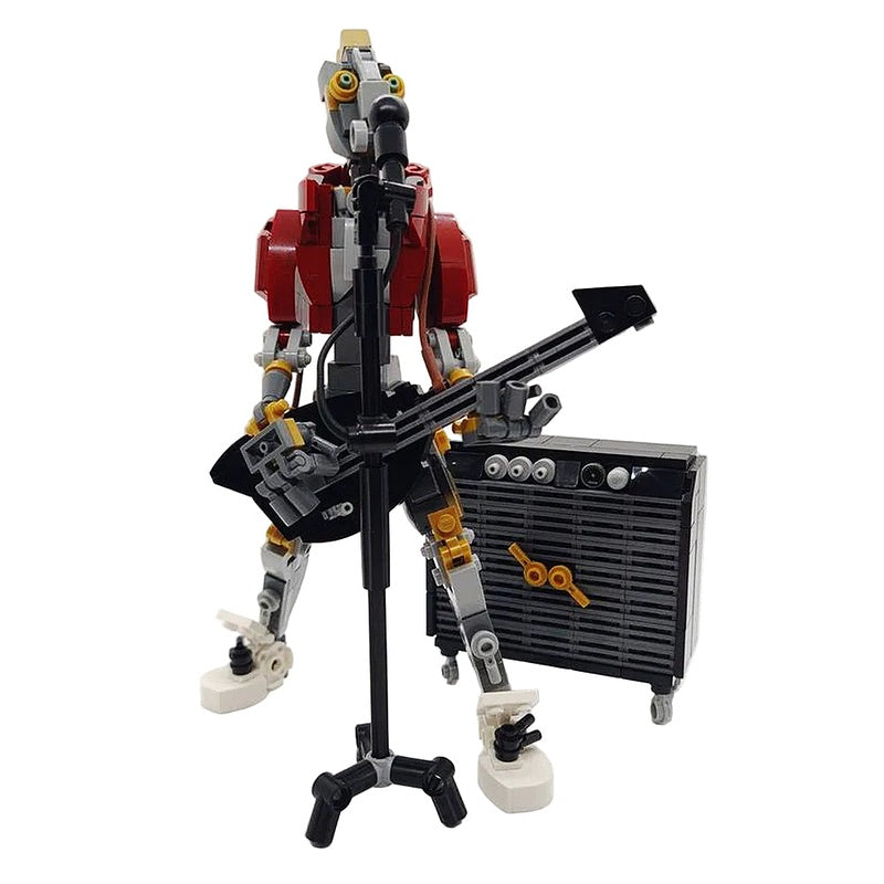 Rockerbot MOC Building Kit | Futuristic Robot Music Display Model - 1