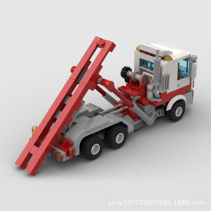 Roll-Off Recycle Truck Building Kit | LEGO-Compatible MOC - 3