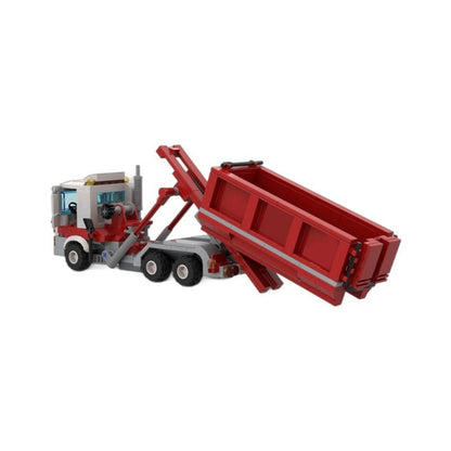 Roll-Off Recycle Truck MOC Building Kit | Utility Vehicle Model - 4