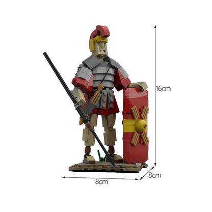 Roman Legionary Character MOC Building Kit | Ancient Warrior Figure Model - 2