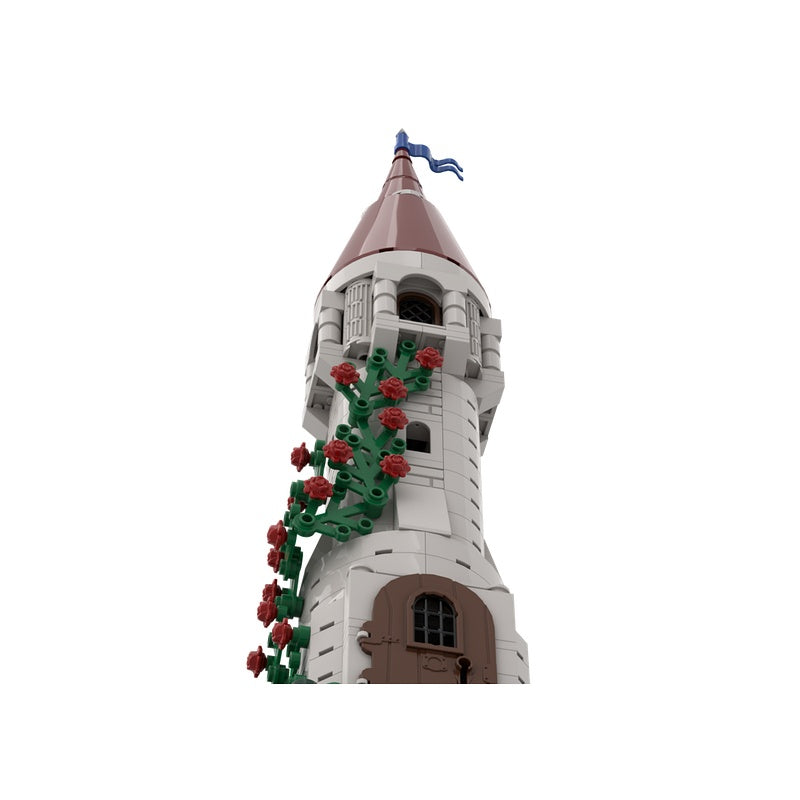 Rosy Medieval Tower MOC Fantasy Architecture Building Kit - 3